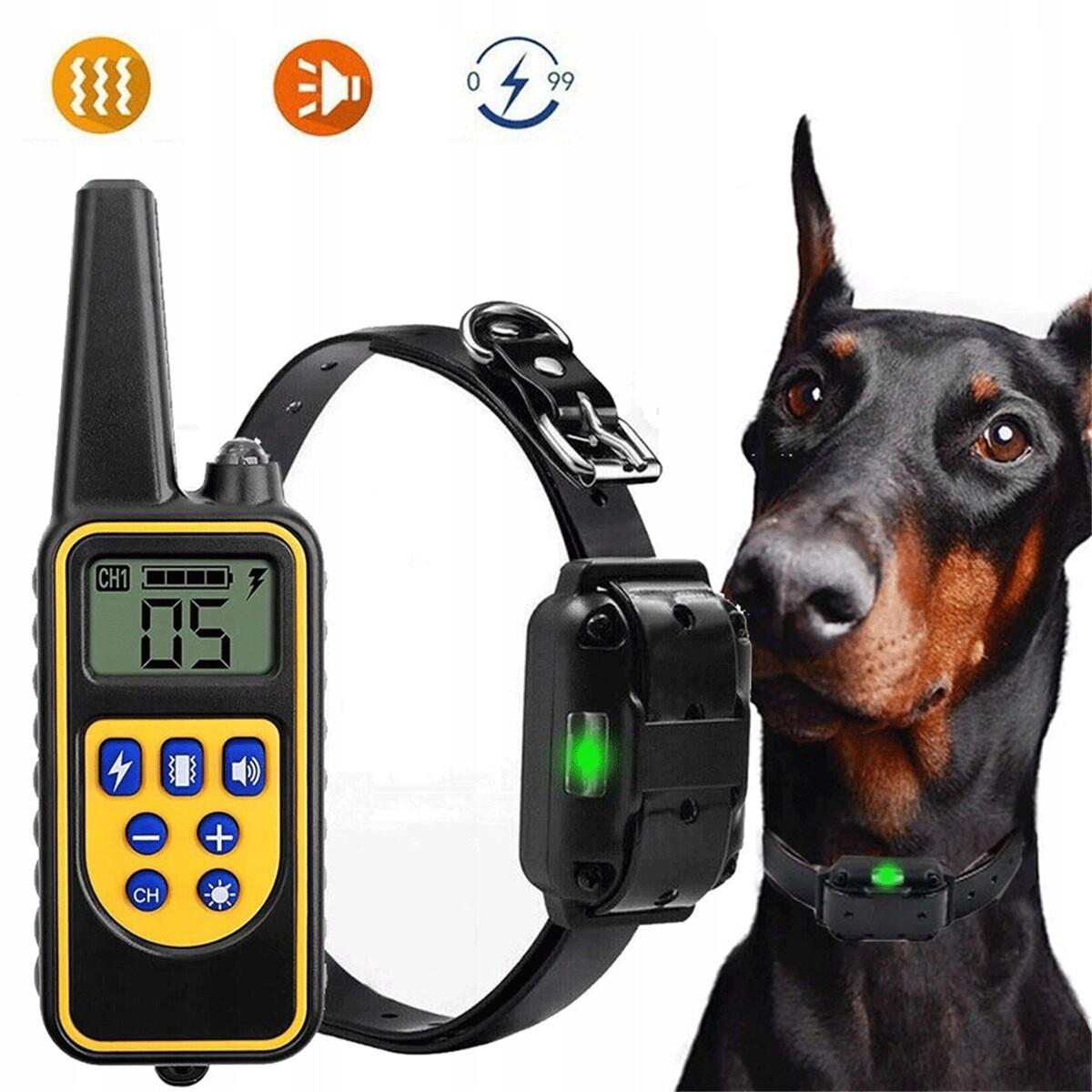 Výcvikový Obojek 800 M, Voděodolný Dosah IP67 4, Režimy Provozu Se Zvukem