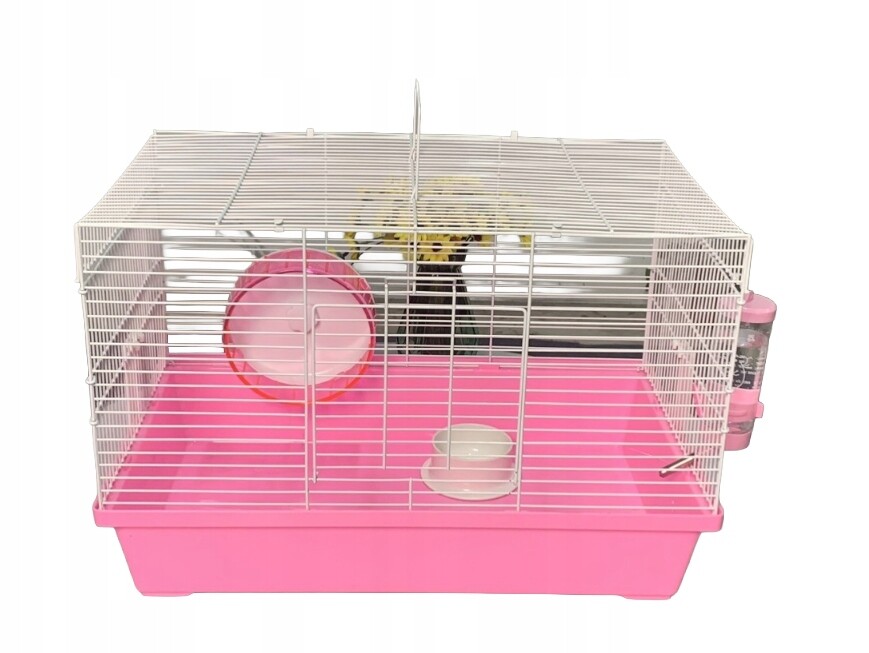 Klec Pro Křečka Myšky 30x47x30CM Krmítko+kolotoč+miska