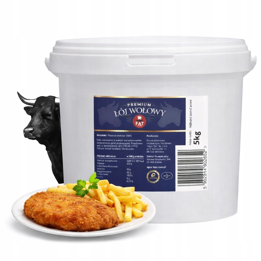 Hovězí lůj 5 kg Agro Top kbelík 100% bez přísad čistý hovězí tuk