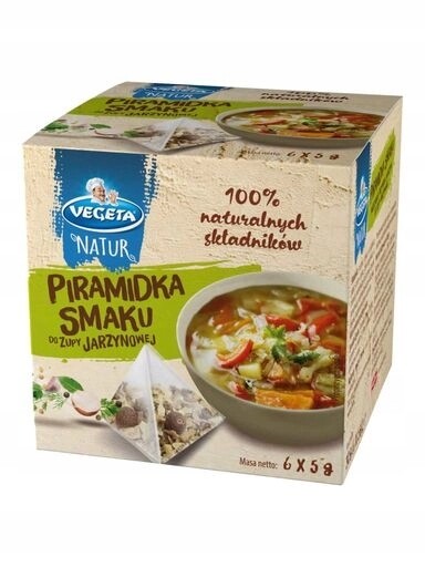 7 x Vegeta Natur Pyramida s příchutí do zeleninové polévky 30 g (6 x 5 g)