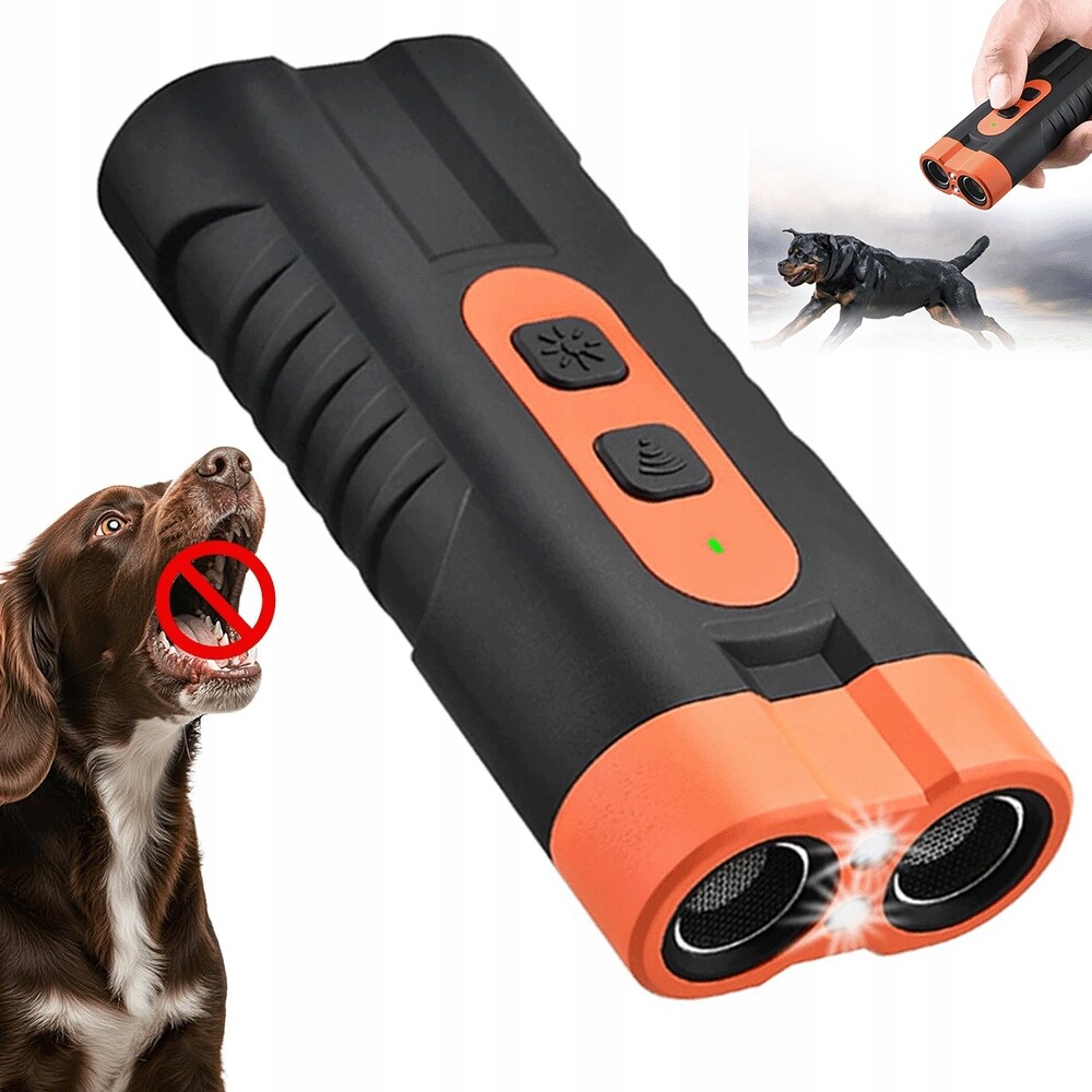 Ultrazvukový 15-40 Khz Anti-štěkací Trenér S Led Oranžovou Barvou 800 Mah