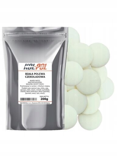 Čokoládová Poleva Bílá 200 g Rozpouštěcí kroužky na dezerty