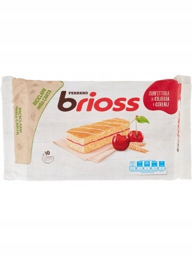 3x Třešňové sušenky Brioss Ciliegia (10x28 g) 280 g Kinder