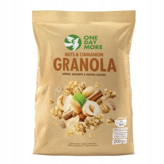 One Day More Granola s ořechy, skořicová