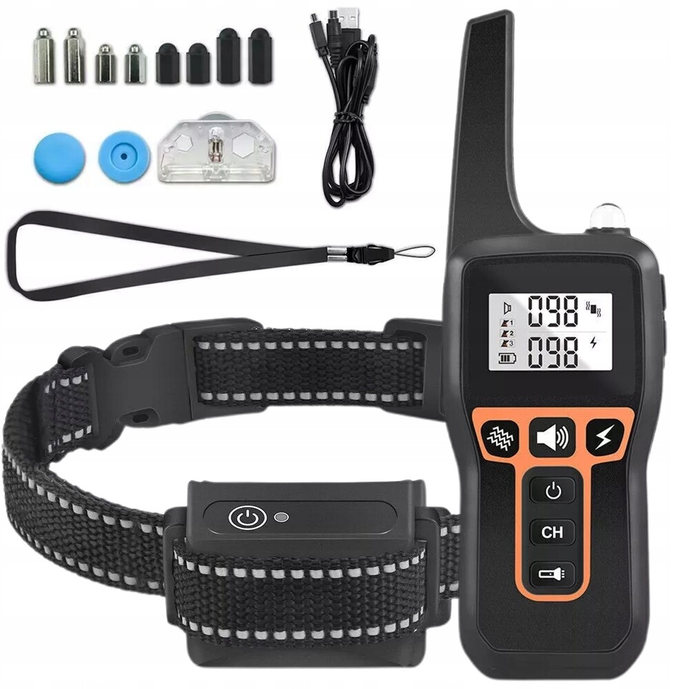 Výcvikový obojek pro psy s dálkovým ovládáním, dosah 1000 m