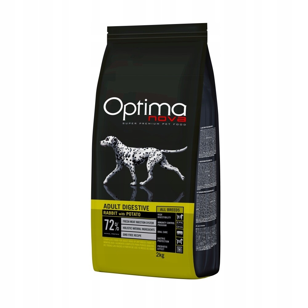 Optima Nova Dog Gf Adult Digestive Rabbit&Potato 2kg