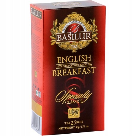 Čaj – English Breakfast sáček 25x2g Basilur