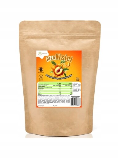 2x Kysel bez cukru Broskvový s kousky ovoce 200 g, až 10 porcí Fit