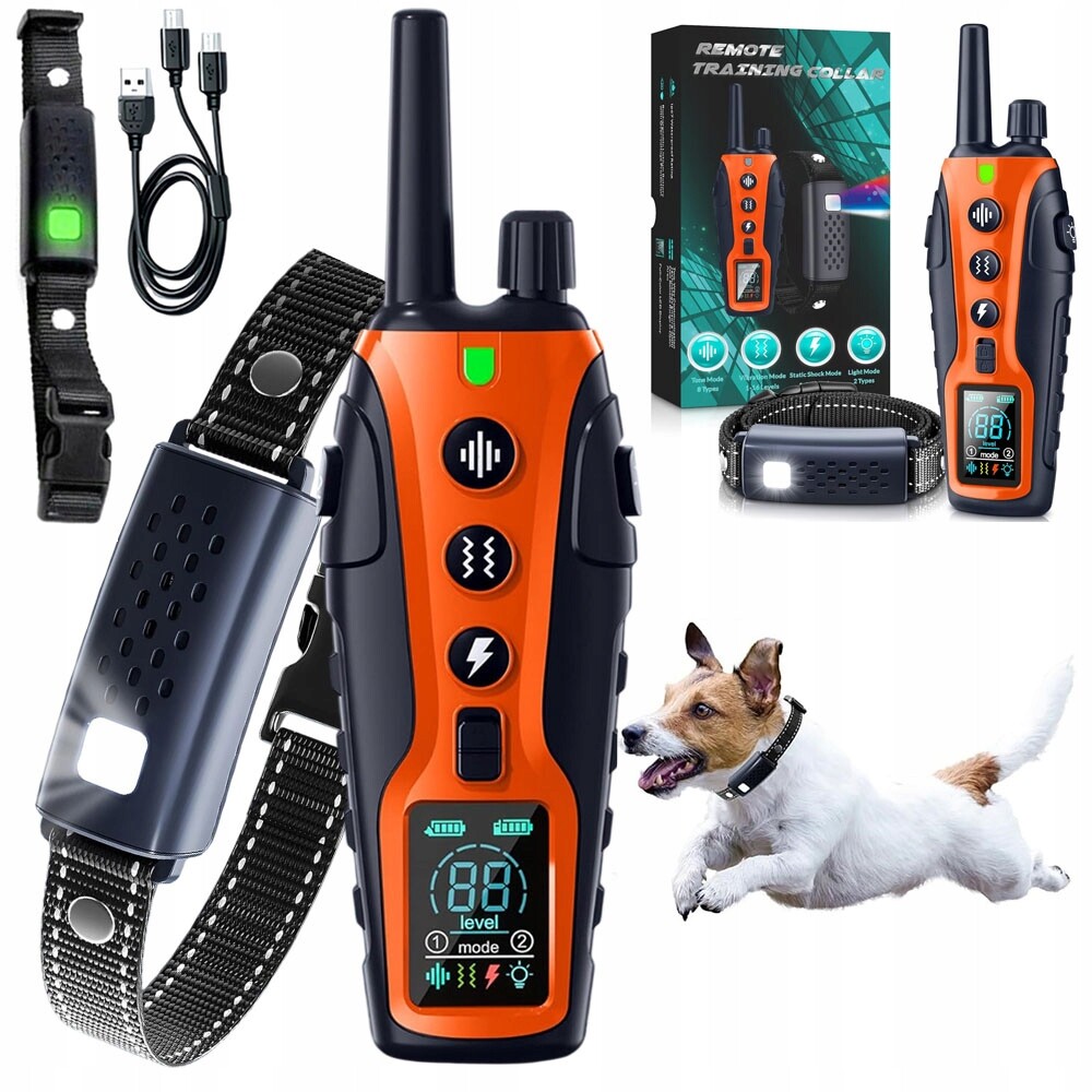 Elektrický Výcvikový Obojek Pro Psa, Vodotěsný, Dosah 1000 M Pro Výcvik