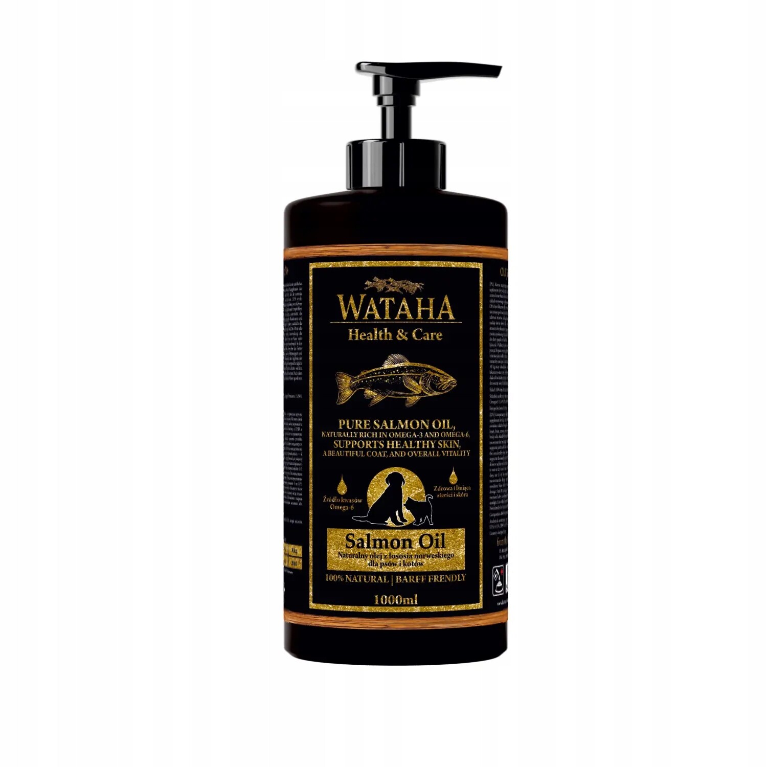 Wataha – Lososový olej – 1000 ml – doplněk stravy pro psy a kočky