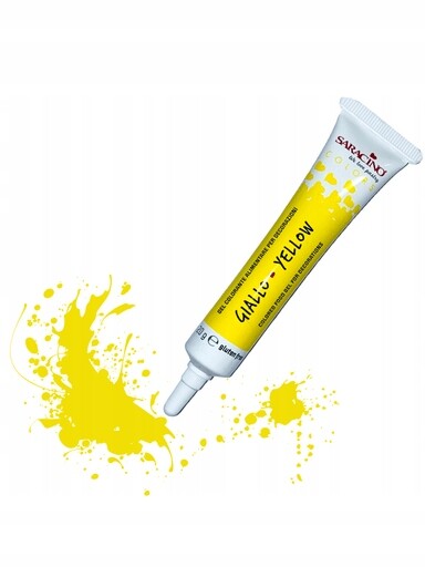 Saracino barvivo gel v tubě Yellow 20 g