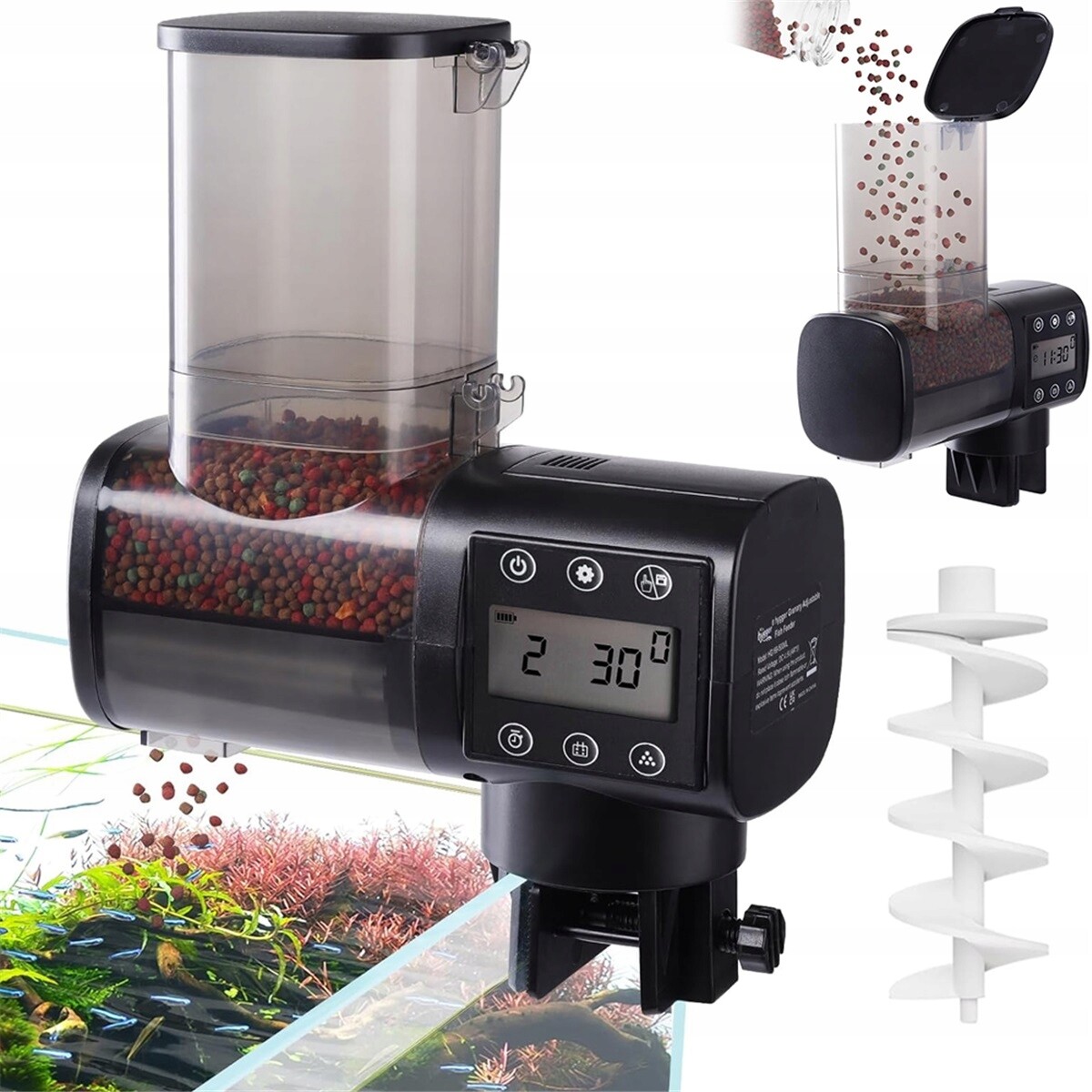 Automatické Krmítko 500 ML Smart S Časovou Funkcí Pro Akvarijní Ryby