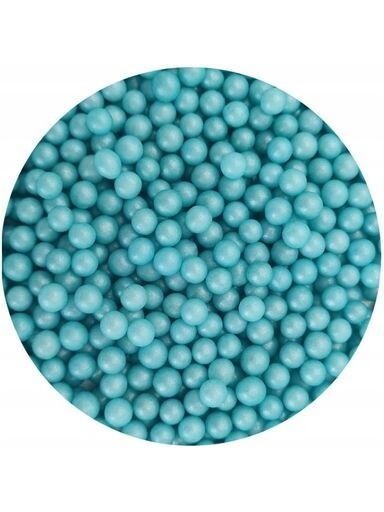 udanewypieki Posypka Cukrové Perličky tyrkysové perleťové 4 mm 50 g
