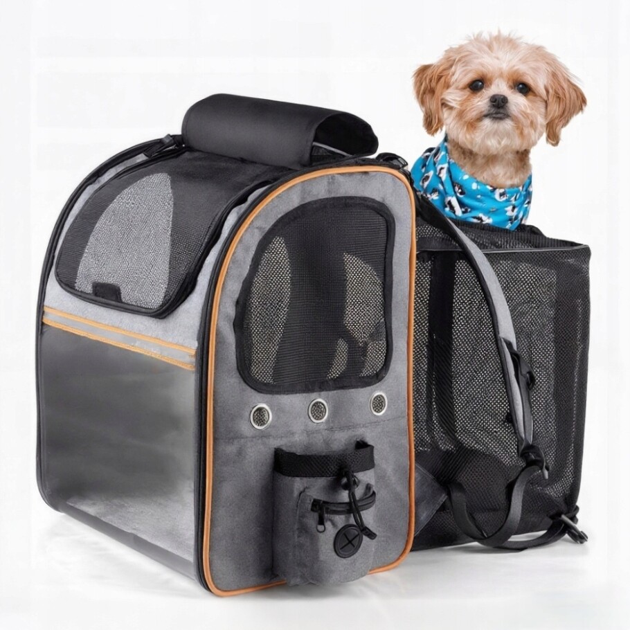 Přepravka Batoh Rozkládací Pro Psa Kočku Králíka Kotec Skládací Kapsičky