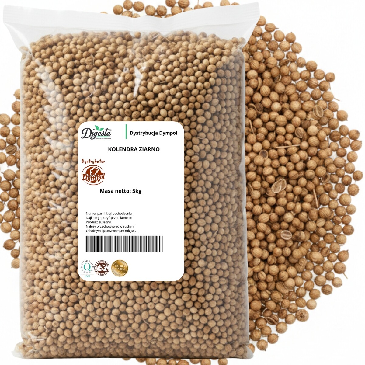 Koriandr Přírodní aromatické zrno Kolendry Kvalita Premium 5 kg