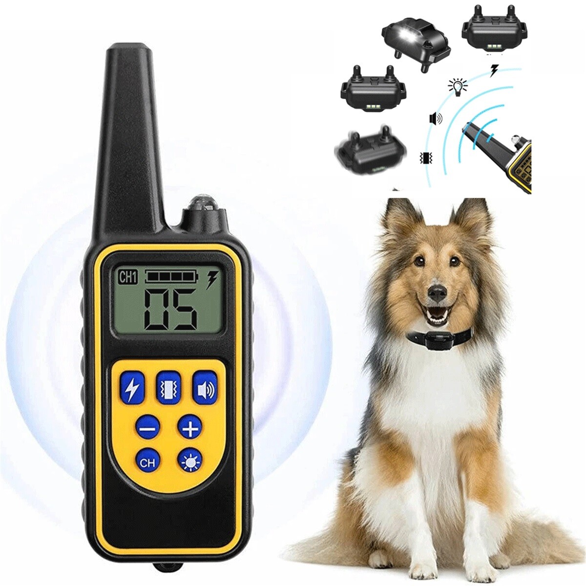 Obojek Pro Psy 800 M, Voděodolný, IP67, Silikonové Koncovky