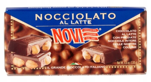 3x Čokoláda s ořechy Cioccolate Latte con Nocciole 130 g Novi
