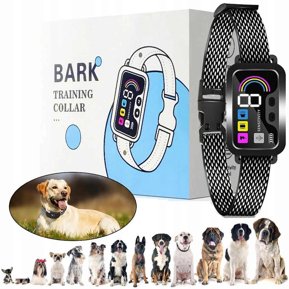 Protištěkací Obojek Pro Psa, Inteligentní Mikrofon, 8 Úrovní, IP67