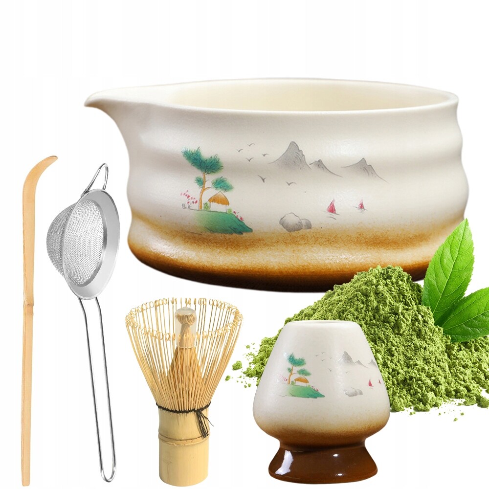 Sada Na Přípravu Matchy Miska Chasen Sita Podšálek Autentická Matcha