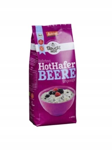 2x Bauck Hof Bezlepková ovesná kaše Very Berry Bio 400 g