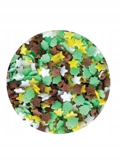 Decor Posypka Vánoce MIX vánočních stromků hvězdičky 5011 25g