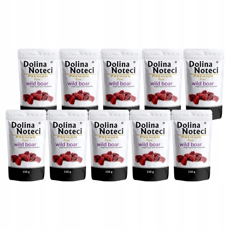 Mokré krmivo pro alergické psy Dolina Noteci Premium Pure divočák 10 x 150g
