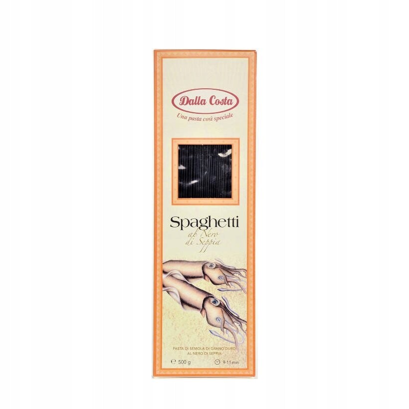 3X Italské černé špagety 500 g Dalla Costa