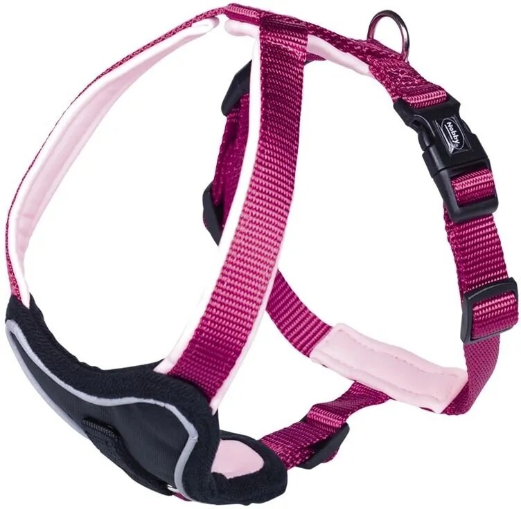 Postroj Nobby Guard Comfort Preno Premium L 60-75cm/30mm Malinový