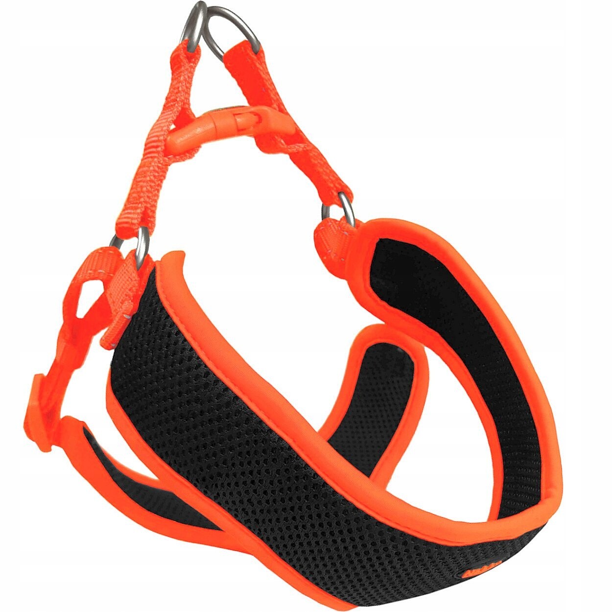 Postroj pro psa Premium Nobby Black Mesh Reflect XL 69-83 cm pomačkaný-černý