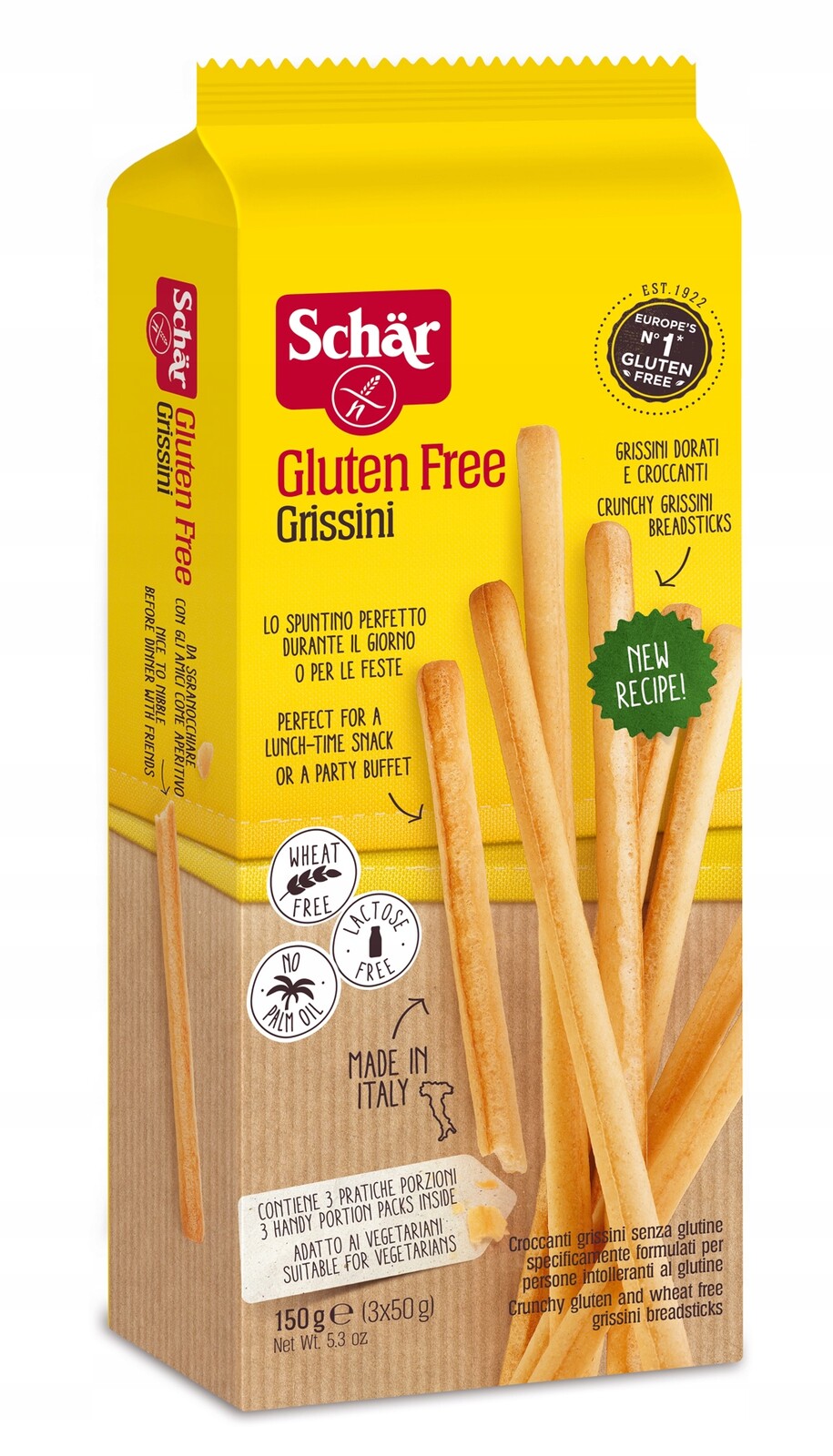 3x Schar Grissini – tyčinky Bez Lepku 150 g