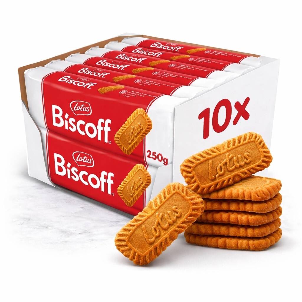 Lotus Biscoff karamelizované sušenky 250 g x 10 balení Originální