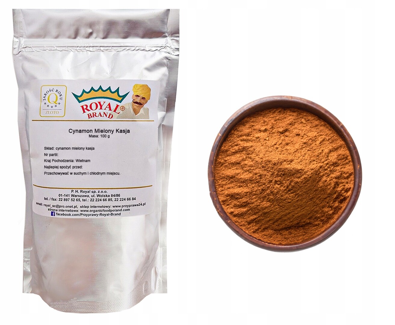 7 x Royal Brand skořice Mletá Skořice Kasie 100G Dobrý Mletý Holky Holka