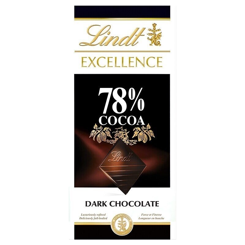 3x Čokoláda excellence 78% cacao Lindt 100 g