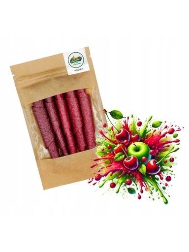 3x Naturalnie Zdrowe Ovocné Rolly Višeň Jablko Ruloniky Ecosnack 50 g