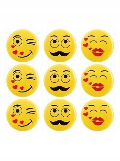 udanewypieki Dekorace smajlíci minky crazy 3cm 9ks