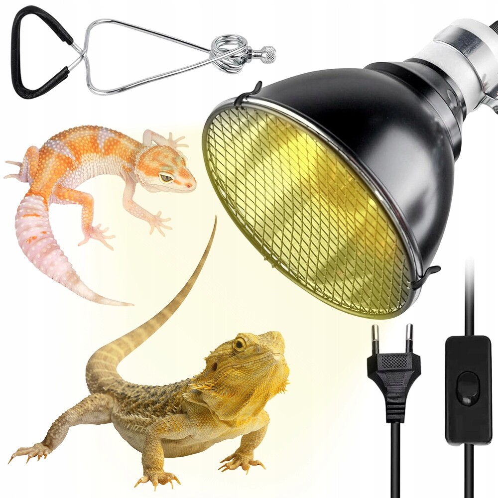 360° Topná Lampa Pro Plazy S Odrazem Tepla A Zástrčkou Eu