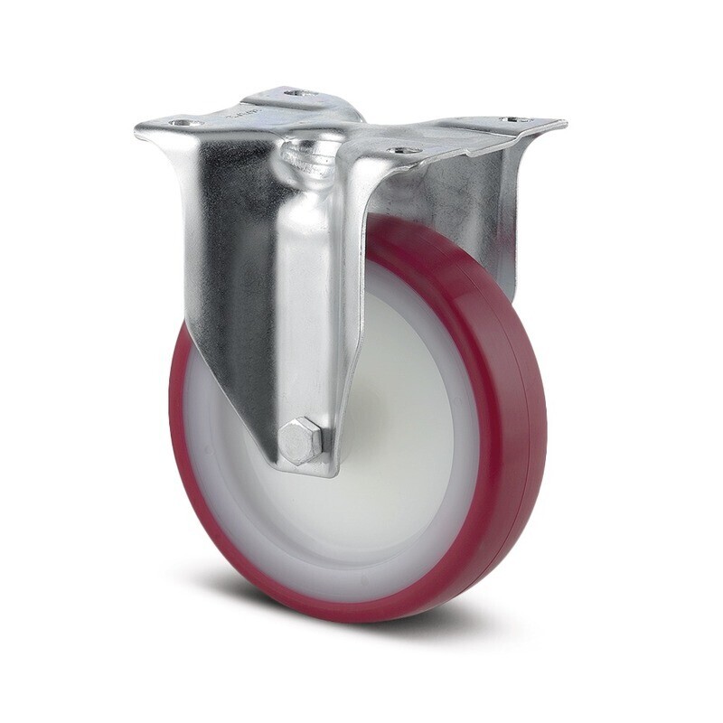 Tente Kolečko s červenou polyuretanovou obručí 100 mm, pevné 3008