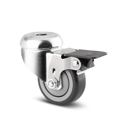 Tente Přístrojové kolečko 50 mm, otočné s brzdou, kuličkové ložisko 1787