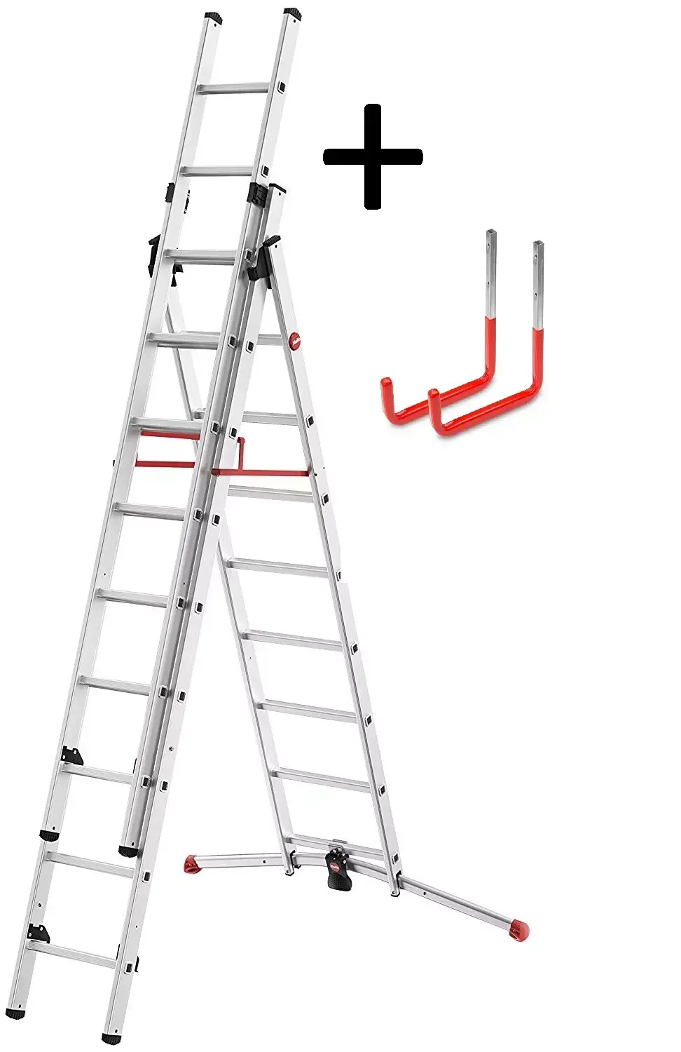 Hliníkový žebřík HAILO ProfiLOT 2x9+8 příček