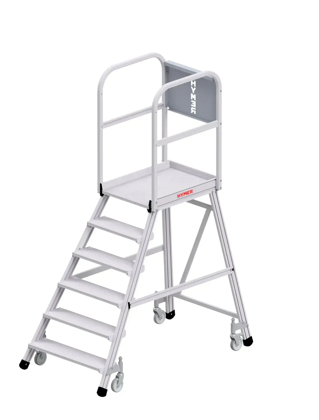 Pojízdná hliníková plošina HYMER 6 nášlapů