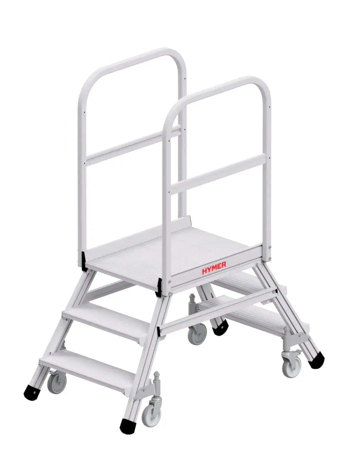 Oboustranná pojízdná hliníková plošina HYMER 3 nášlapy