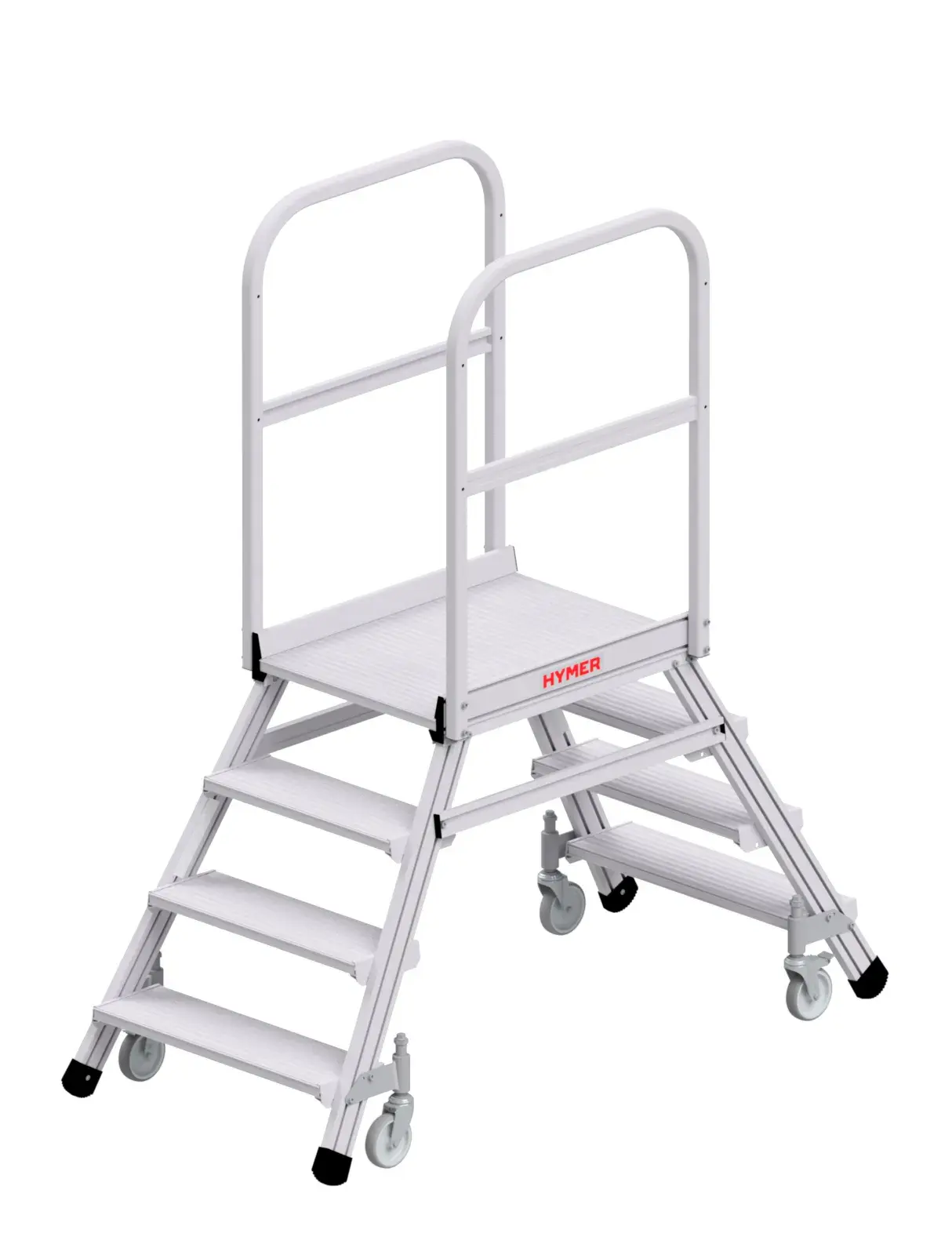 Oboustranná pojízdná hliníková plošina HYMER 4 nášlapy