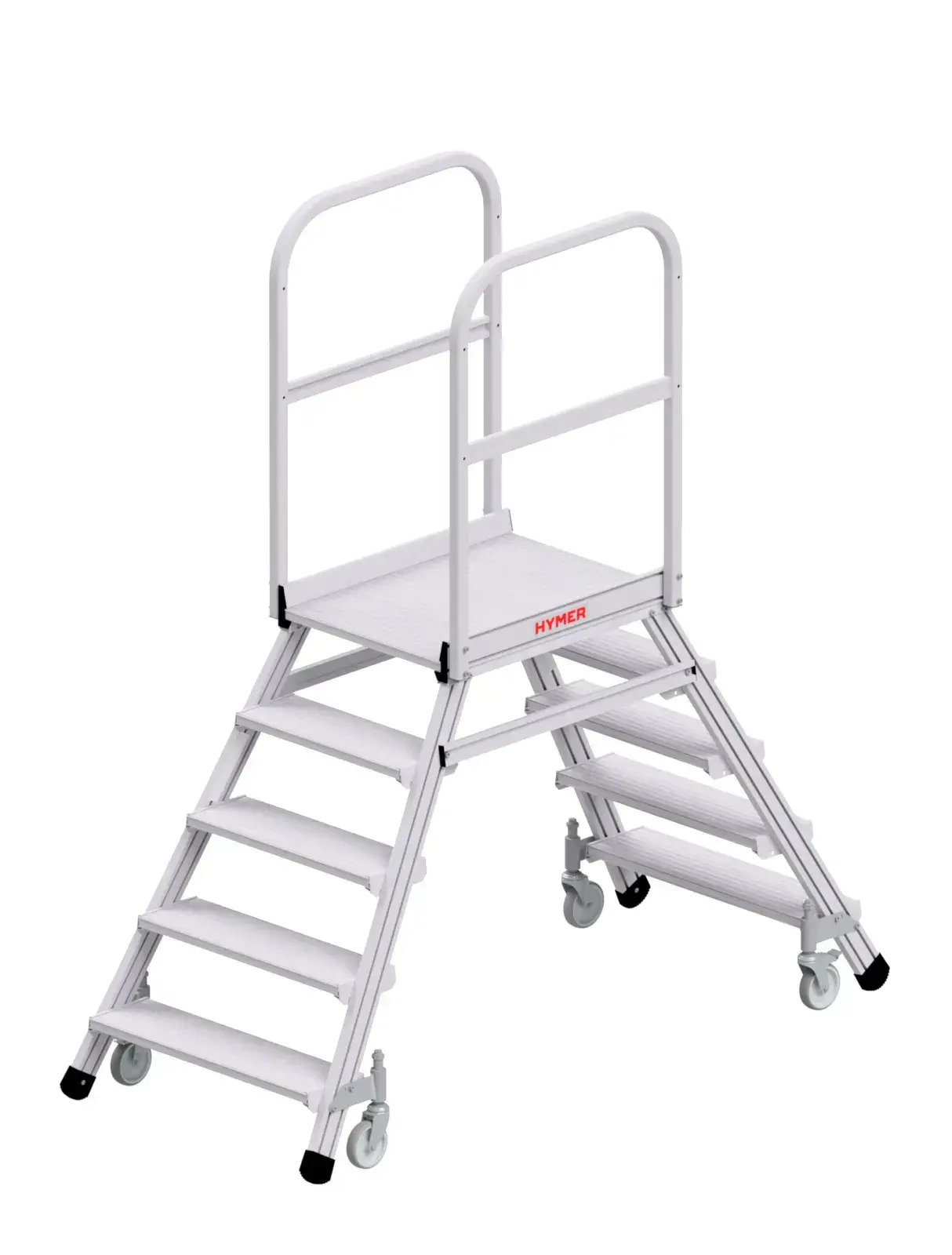 Oboustranná pojízdná hliníková plošina HYMER 5 nášlapů