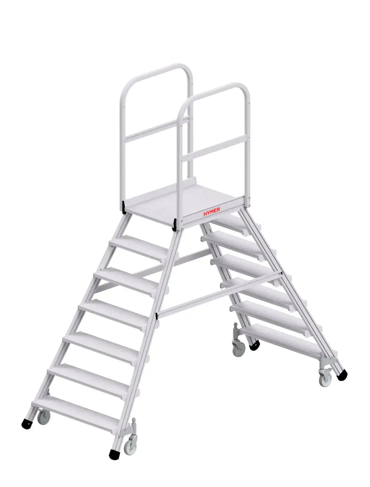 Oboustranná pojízdná hliníková plošina HYMER 7 nášlapů