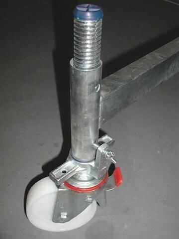 Náhradní kolo s brzdou pro pojízdné lešení Hymer