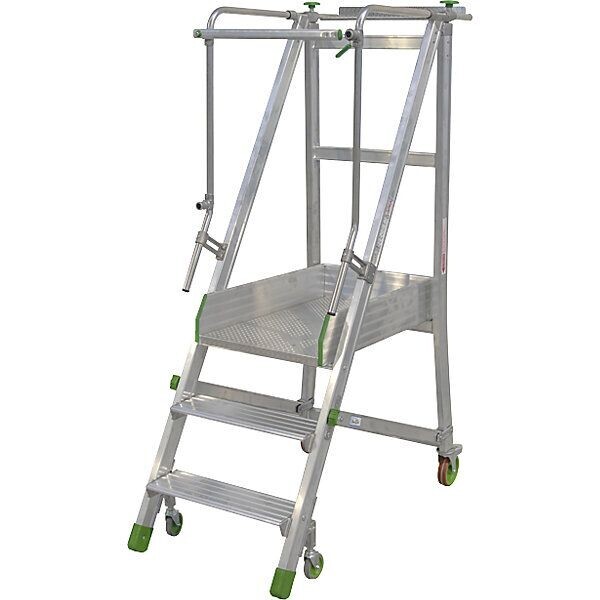 Pojízdné hliníkové schůdky FACAL 2 nášlapy + plošinka