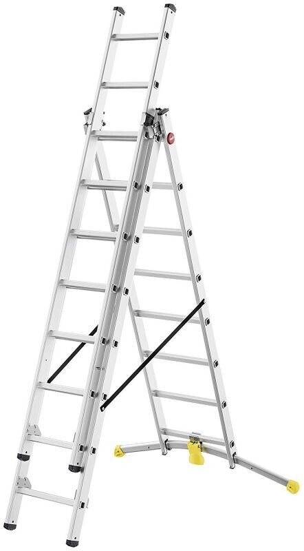 Hliníkový žebřík HAILO HobbyLOT 2x8+9 příček s obloukovou patou