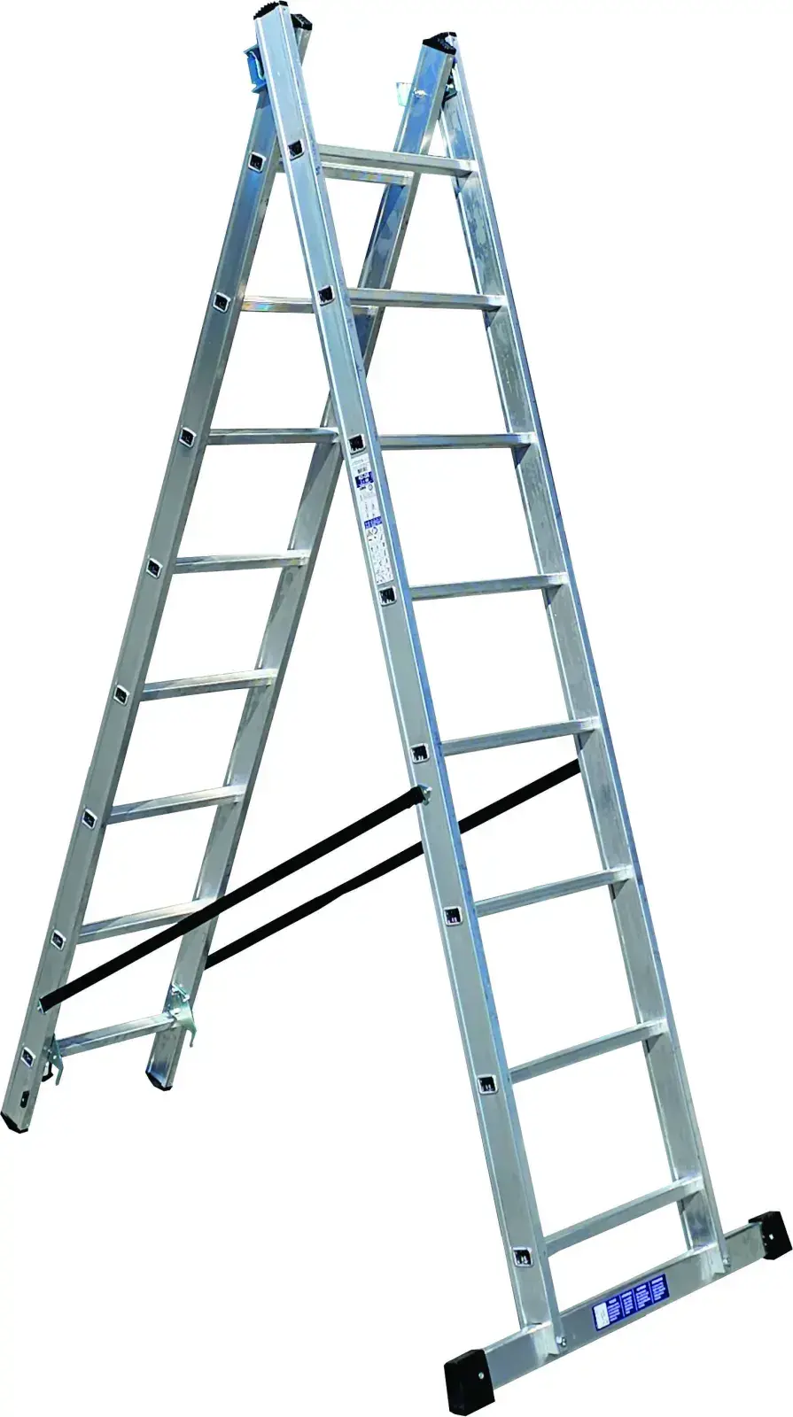 ALPOS Hliníkové štafle - žebřík profi 2x8 příček