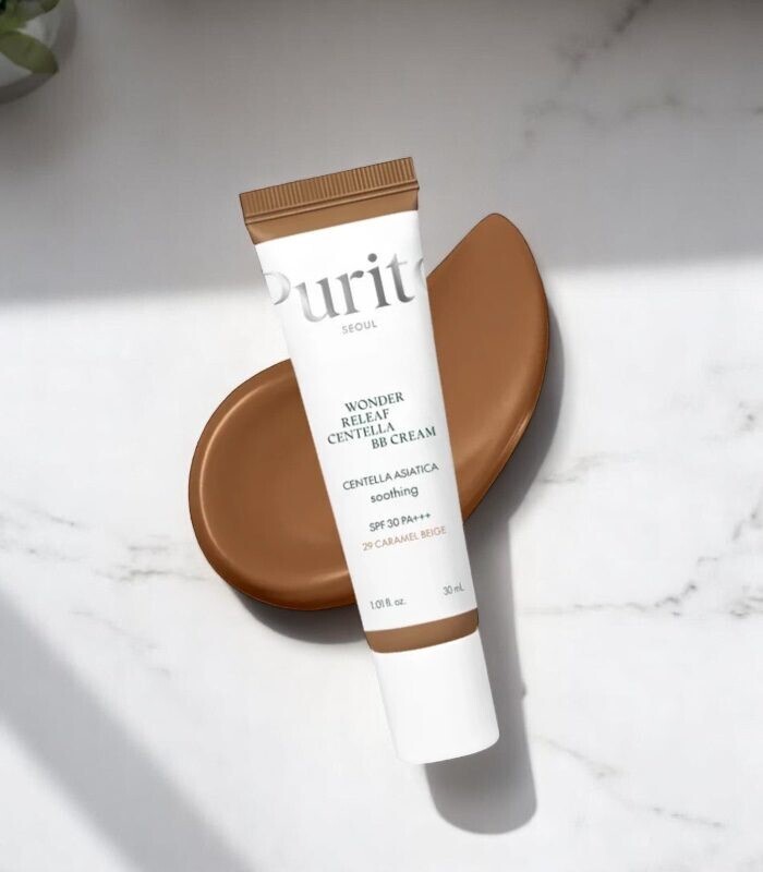 Purito Wonder Releaf Centella BB Cream SPF 30 PA+++ BB krém pro sjednocení barevného tónu pleti 29 Caramel Beige