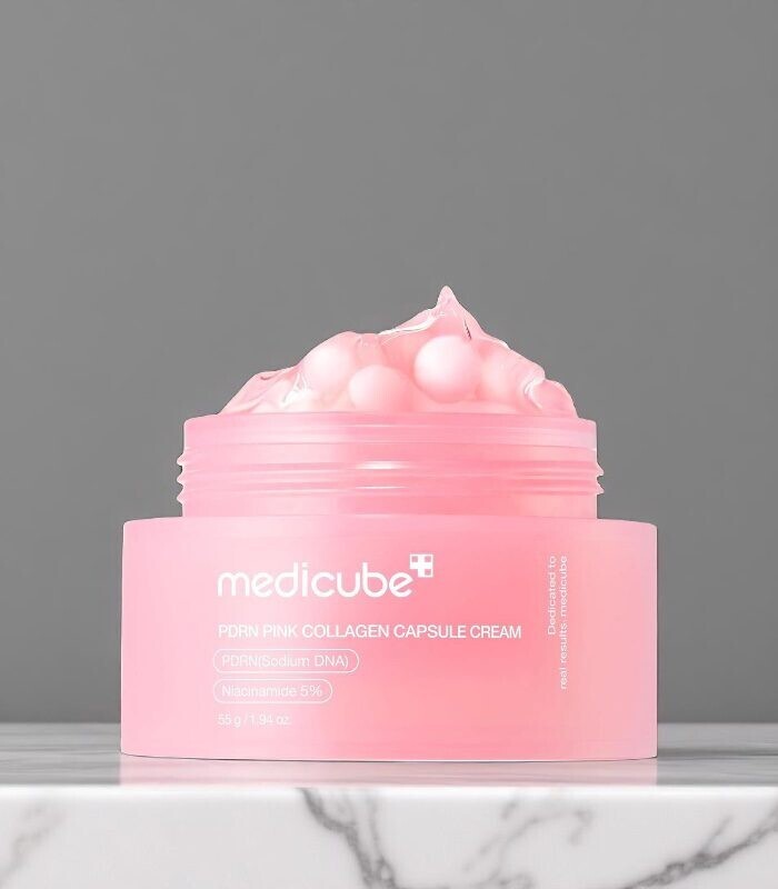 Medicube - PDRN Pink Collagen Capsule Cream - Pleťový krém v kapslích s kolagenem pro regeneraci pokožky 55g